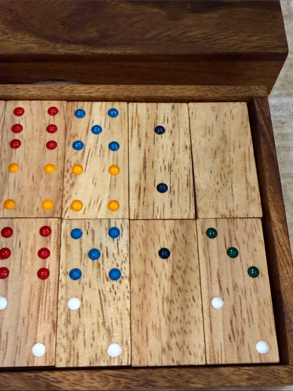 The Hilfiger Resort Dominos set in Wooden Box - Picture 5 of 7